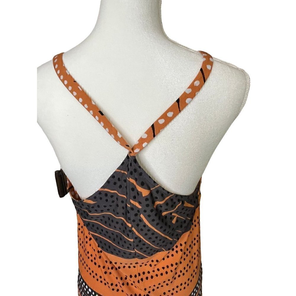 Women's Donna Morgan Size 14 Gray, Black, Orangish Brown Maxi Dress - Picture 7 of 7